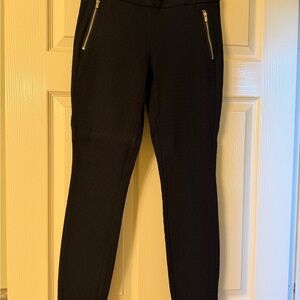 Apt. 9 Black Skinny Pants with Zipper Accents